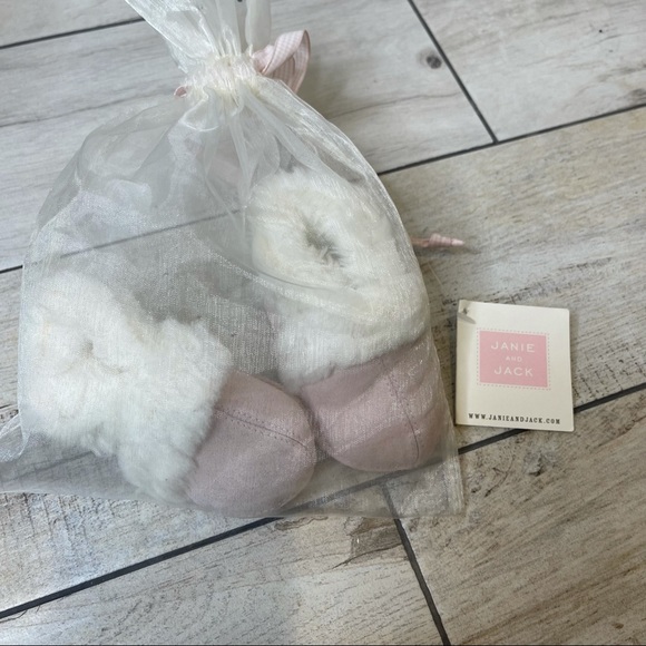 Janie & Jack Pink Crib Shoes - Picture 2 of 7